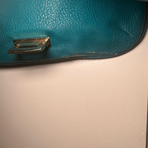 Olivia + Joy gold and teal purse - Picture 3 of 5